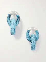 [Dinosaur Designs] Dinosaur Designs - Rock Small Silver-plated And Resin Earrings - Sky blue - One size One size Blue