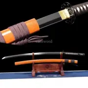 9260 Spring Steel Japanese Katana Samurai Sword Battle Ready Full Tang Orange.