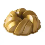 NEW NORDIC WARE CAST ALUMINIUM GOLD BRAIDED BUNDT PAN 23cm Cake Tin