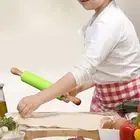 5xSilicone Rolling Pin Pizza Dough Maker Rolling Dowel Dough Roller Red