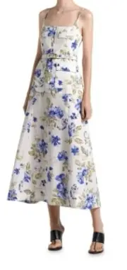 CUE-Floral Summer Midi Dress, Size-AU 10 , RRP $455