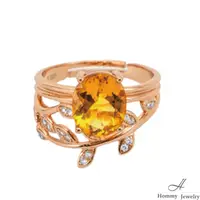 在飛比找momo購物網優惠-【幸福珠寶】黃水晶Ｋ金 戒指(財富之石 富貴 智慧)