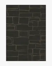 150' x 215' | Machine Washable Runner Rug | Kid & Pet Friendly | Indoor Rug | Alsace Soft Black Rug by Nina Takesh | Ruggable