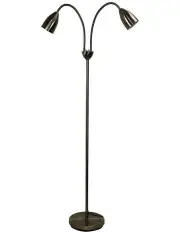 [Oriel Lighting] Stan Twin Floor Lamp Antique Brass