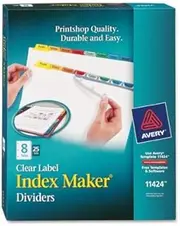 AVE11424 - Avery Index Maker Punched Clear Label Tab Divider