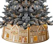 Christmas Tree Base Cover - Metal Christmas Tree Rings - Christmas Tree Stand Cover, Slim Tree Collar, Drum Christmas Tree Collar for Indoor Outdoor