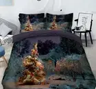 3D Night Light Tree O482 Christmas Quilt Duvet Cover Xmas Bed Pillowcases Fay