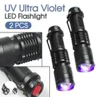 2pcs LED Flashlight 365 nM UV Ultra Violet Backlight Light Inspection Torch