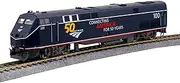 Kato USA Model Train Products HO GE P42 Amtrak Midnight Blue #100 w/ 50th Anniversary Logo (37-6113)