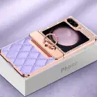 For Samsung Galaxy Z Flip6 Flip5 Flip4 3 Glitter Diamond Ring Holder Case Cover