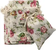 Burlap Bags with Drawstring, Rose Burlap (5 by 7 Inch) Gift Bags,Party Favor Bag