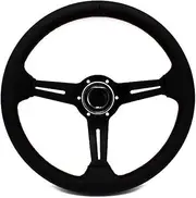 Car Universal 14Inch 350mm Leather Car Interior Accessories Racing Steering Wheel Drifting Sport Deep Steering Wheels JHFUIOW