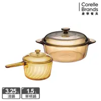 在飛比找momo購物網優惠-【CorelleBrands 康寧餐具】3.2L晶彩透明鍋+