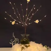 BROWN 3 LED TREES 31" Battery Operated Lighted Artificial Branches Party Events