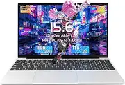 15.6 Inch Silver FHD Laptop, Intel N95 (up to 3.4 GHz), 16GB DDR4 RAM, 1TB NVMe SSD, Win 11 Pro, Backlit Keyboard, Fingerprint Sensor, Dual Band WiFi, Includes Keyboard Film (16+1T)