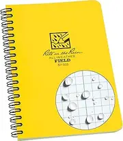 Rite in the Rain Weatherproof Side Spiral Notebook, 4.625" x 7", Yellow Cover, Field Pattern (No. 353)