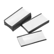 Label Holders 4" x 2" C Channel Rubber Magnetic for Shelves Organize 25pcs