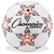 Champion Sports Viper Soccer Ball Size 4 White/Red 8"- 8 1/4" dia. NEW FC