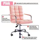 Home Office Swivel Chair Leather Computer Desk Adjustable Swivel Chair Arms AU