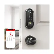 Keyless Entry Door Lock with Handle - Smart Deadbolt Electronic Keypad Door K...