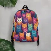 Colorful Cats Minimalist Backpack