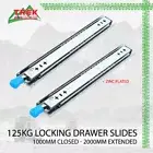 125kg Locking Drawer Slides / Runners 1000MM - 2000MM 4wd Trailer Fridge Draw