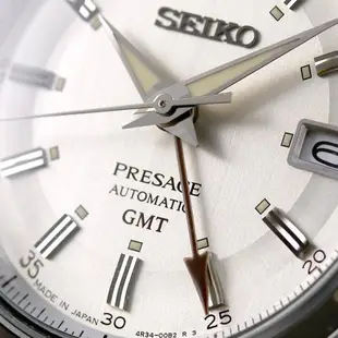 【SEIKO】精工 Presage Style 60s系列 SSK011J1 GMT 皮錶帶 機械男錶 4R34-00B0Z 白/銀 40.8mm