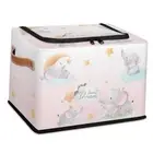 Sleeping Elephants Storage Bins With Lids - Foldable Storage Basket, Toy