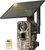 4G LTE Wireless Trail Camera with Solar Power 720p Video Motion Activated