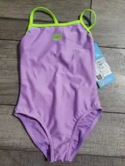 ARENA Feel Girls' Youth Light Drop Back Solid One Piece Swimsuit, Sz 4T(20)