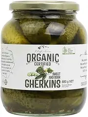 Chef's Choice Organic Gherkins Sweet and Sour 680 g