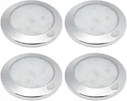 Dream Lighting 12v LED Ceiling Lights Dimmable for Campervan Caravan Motorhome Van Interior Lighting with Chrome Plated Bezel Memory Function 4X 3INCH 3000K Warm White Round Light Fixture
