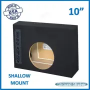 10" Single Sealed Shallow Mount Sub Box Slim Speaker Box Subwoofer Enclosure