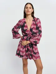 Shia Tie Front Mini Dress