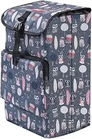 MCPCZAGAKP Big Replacement Waterproof Storage Bag for Folding Trolley Shopping Cart, Organizer Bags Travel Carrier Foldable Bag with Pocket