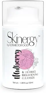 Cosmetofood Skinergy Mulberry & Licorice Brightening Face Cleanser helps to Fight with Acne, Premature aging & Inflammation, and Soothing the Skin |50 ML