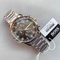 在飛比找iOPEN Mall優惠-代購HUGO BOSS手錶 新品灰色鋼鏈錶 男士計時日曆石英