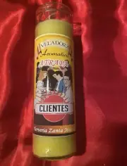 Veladora Atrapa Clientes Preparada Y Curada Con Hierbas Y Aceites