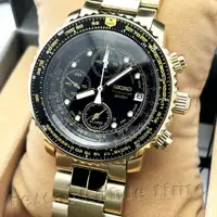 在飛比找蝦皮購物優惠-【SEIKO 三眼計時手錶】航空飛行鬧鈴計時碼表男錶款SNA