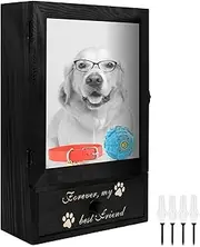 Pet Memorial Shadow Box Pet Memorial Picture Frame with Deep Drawer Ashes Display Case for Dogs Cats Remembrance