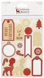 DOVECRAFT CHRISTMAS BASICS GLITTER STICKERS-5050489071836