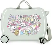 [Hello Kitty] Harajuko Children's Suitcase Green 50 x 38 x 20 cm Hard ABS Combination Lock Side 34L 1.8 kg 2 Wheels Hand Luggage, Green, One Size, Children's Suitcase, Green, One Size, Children's