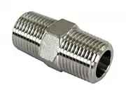 High Pressure Steel Fitting 1/8"M x 1/8"M Hex Pipe Nipple Connector 5000 psi