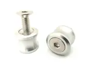6mm Swing Arm Paddock Stand Bobbins M6 Silver For Motorcycles