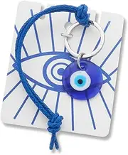 [Palas Jewellery] Women's Mati Evil Eye Keyring Charm, Blue