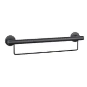 evekare 600mm Black Towel Rail with Grab Rail