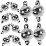 PHENOFICE 12pairs Round Magnetic Clasps for Jewelry Making Magnetic Locking Connectors for Bracelets and Necklaces Easy to Wear Jewelry Findings