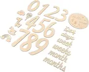 IWOWHERO Wooden Baby Shower Decor Growth Photo Prop Birthday Wall Decor Baby Birthday Wall Ornaments Party Supplies