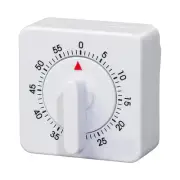 Kitchen Timer 1 Hour Count Down Alarm Reminder Egg Timers White Square SC