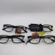 Lot of four reading glasses (+1.25, +2, +2.75, +3.5)